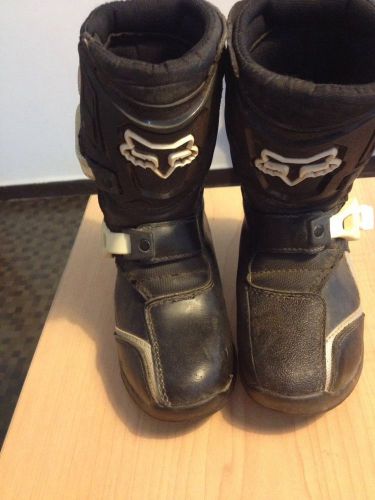 Fox racing boys y black mx motocross racing boots size k12