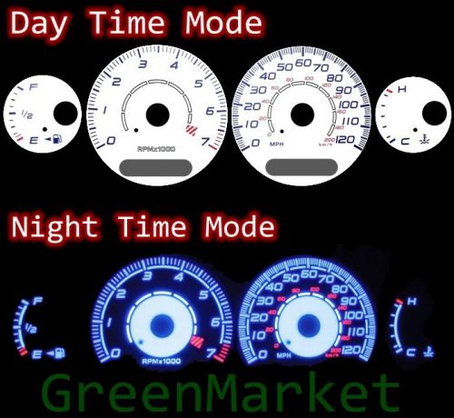 98-02 dodge interpid white face blue indiglo glow gauges