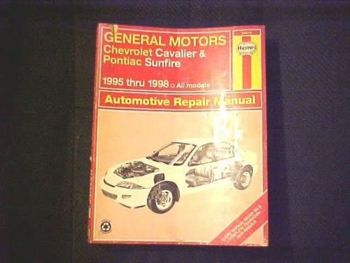 Haynes repair manual general motors 1995-98 chevy cavalier pontiac sunbird 38016