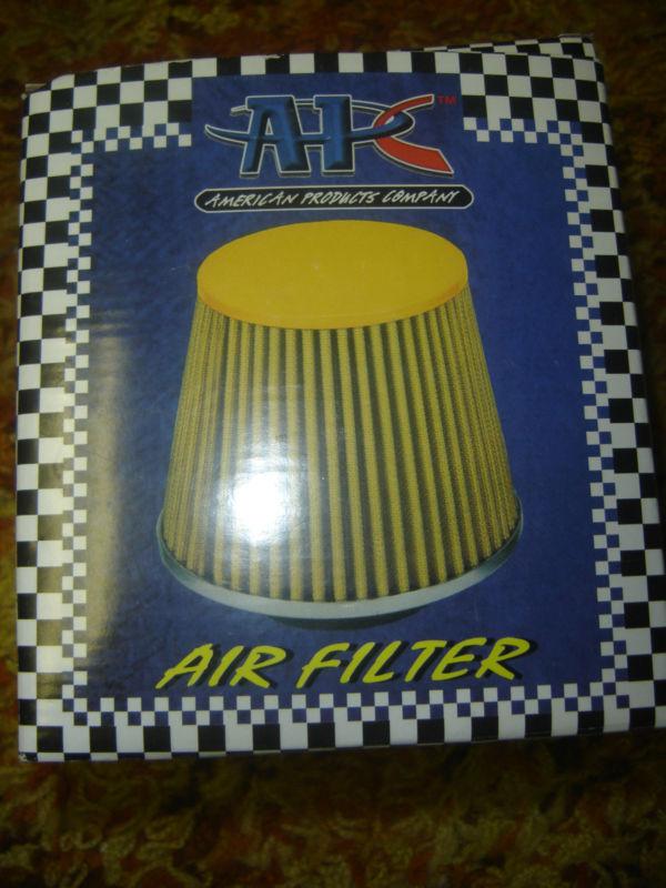 Apc american products company yellow cone air filter 3 inch round new