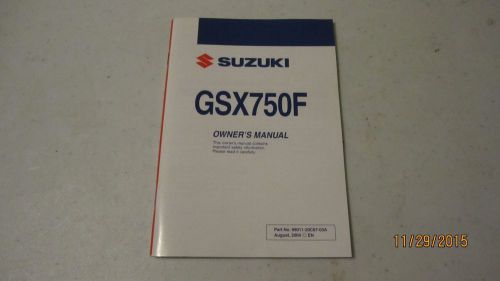 Suzuki gsx750f gsx 750 f gsx750 katana 750 original owners manual
