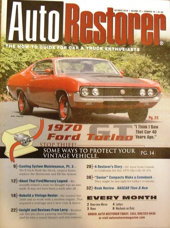 Auto restorer 1970 ford torino gt  1970 chevelle ss 454