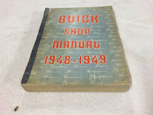 1948-1949 buick shop manual original service book