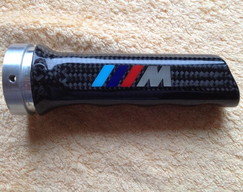 Universal ///m 100% real carbon hand brake ebrake handle black fit all bmw