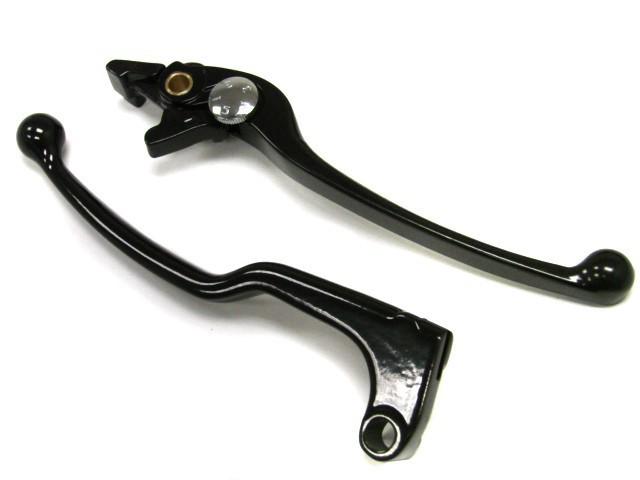 Black brake & clutch levers for yamaha yzf r1 99-03/r6 99-04/r6s 06-10/fz1 01-05