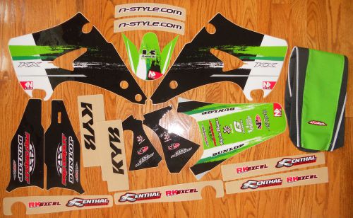 Nstyle kx125 kx250 kawasaki graphics seat cover kit (03 to 08) n40-3617 paint