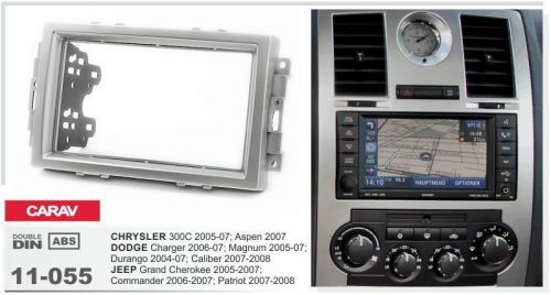Carav 11-055 2din car radio dash kit panel for jeep, chrysler 300c, dodge 05-07