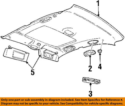 Mopar oem re45tl2ab interior-roof-sunvisor