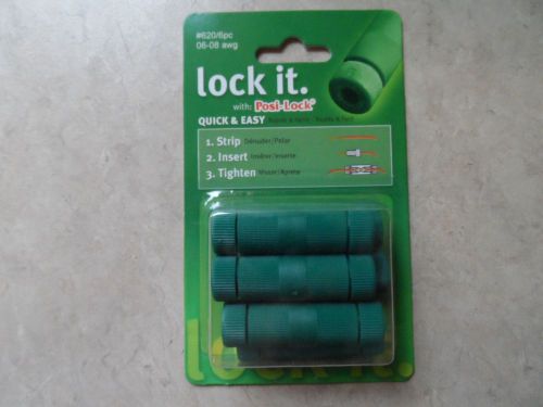 Lock it w/ posi -lock #620-6pc 06-08 awg green new