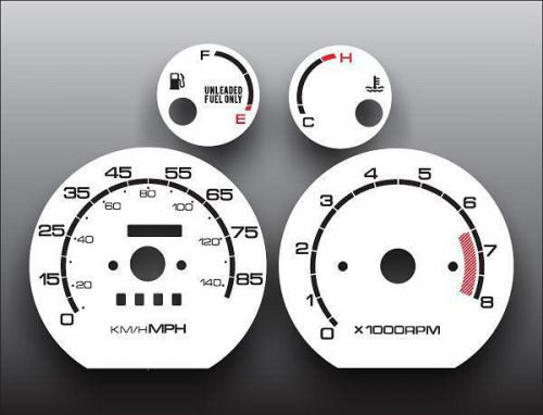 1989-1991 geo metro tach dash instrument cluster white face gauges