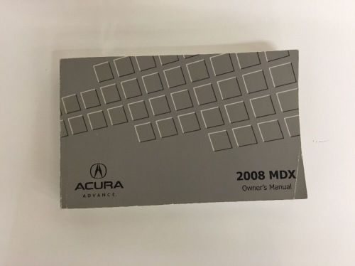 2008 acura mdx owners manual. free same day shipping! #0378