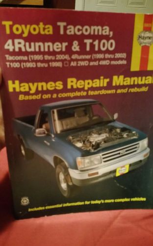 Hayes repair manual toyota tacoma, 4runner &amp; t100