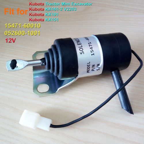 Fuel stop solenoid fit for kubota mini excavator kx161-2 v2203 kx101 kx151