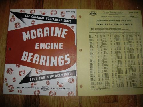 1951 delco moraine engine bearing catalog 1950 1949 1948 1947 1932 1933 1934