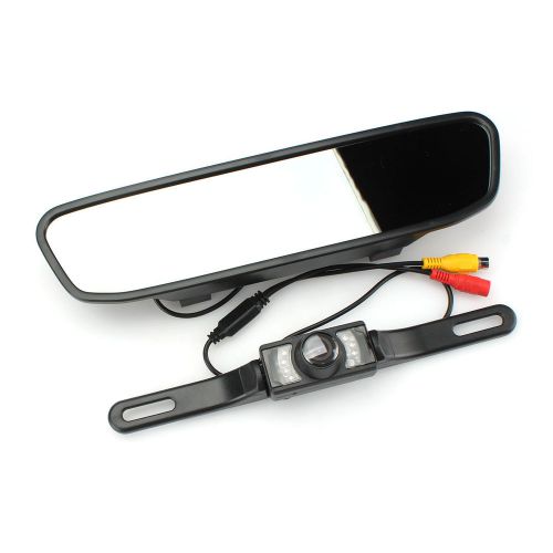 4.3&#034;lcd wireless night vision car rear view mirror monitor backup reverse camera