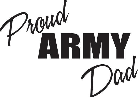 Hero #1/220  decal proud army dad troop truck  car van trailer   suv van auto