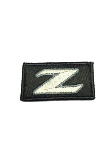 Nissan z 2 1/4&#034; x 1 1/4&#034; velcro tactical morale patch-black with silver &#034;z&#034;