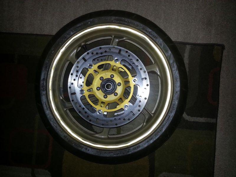 98 honda cbr600 f3 front wheel with tire and disc brakes 