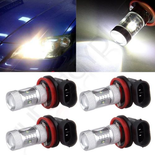 4x h11 h8 cree 6smd 3535 chip 60w white led drl darytime drving light lamp bulb