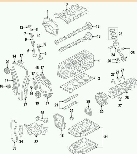 Vw volkswagen oem 09-13 eos-engine timing cover 06h109210ag