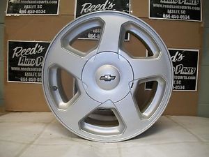 02-03 trailblazer 16x7 6 lug 5 spoke alum alloy rim wheel oem w/center cap 05141