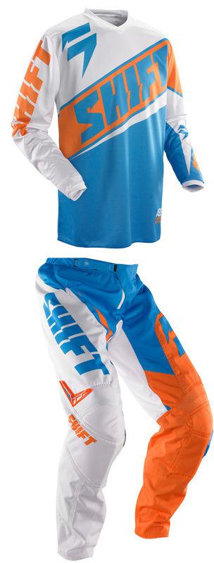 Shift assault youth race orange / blue kit pant & jersey combo motocross mx 2014