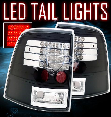 02-05 explorer 4dr blk led tail lights lamp+led daytime fog lamps