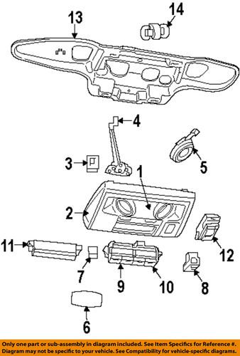 Mopar oem 1md32dw1aa overhead console-mirror