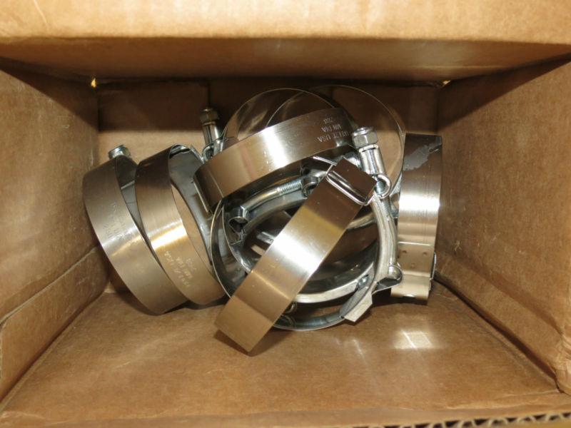 New 10 - breeze t-bolt clamps stainless size 64 2.88" to 3.19" 3/4" band width  