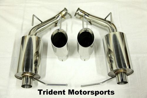 11-14 trident motorsports ford mustang v6 3.7l axle back muffler exhaust tw tips