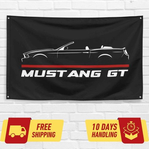 For ford mustang gt convertible 2013 car enthusiast 3x5 ft flag gift banner