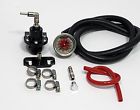 Adjustable fuel pressure regulator 1 to 1 ratio &amp; gauge kit for honda acura blk