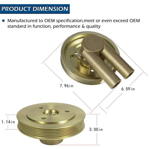 21214599 3862482 3812693 crank mounted sea water pump for volvo penta engine 4.3