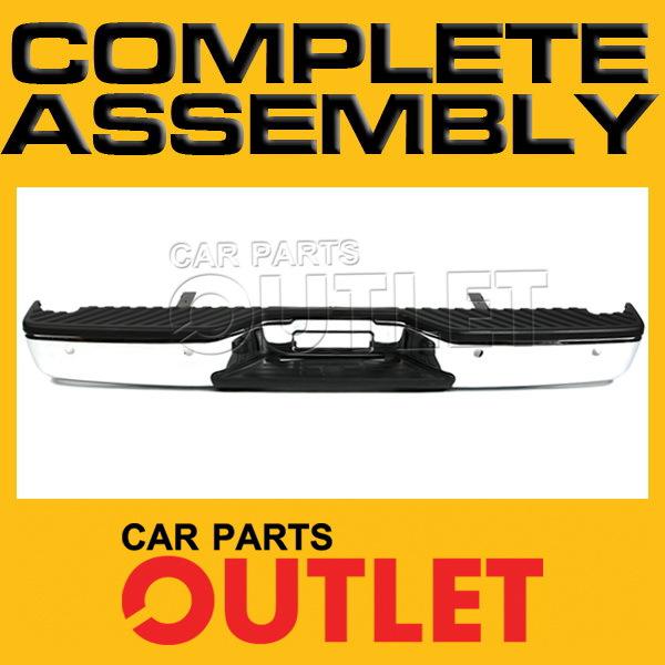 04 05 06 titan rear bumper chrome bar black pad+bracket+lamp le/se w/sensor hole