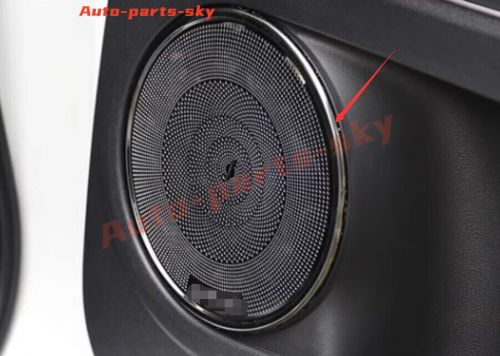 Black steel inner door speaker audio sound cover trim for honda hr-v 2016-2022