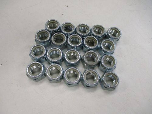 Fine pitch nylon insert stop nut set of (20) silver marine boat