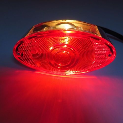 Oval-shape led tail brake light license plate for honda kawasaki suzuki yamaha c