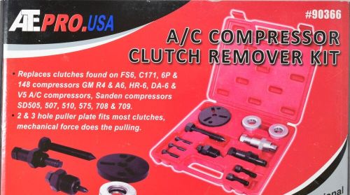 Air conditioning compressor clutch remover kit