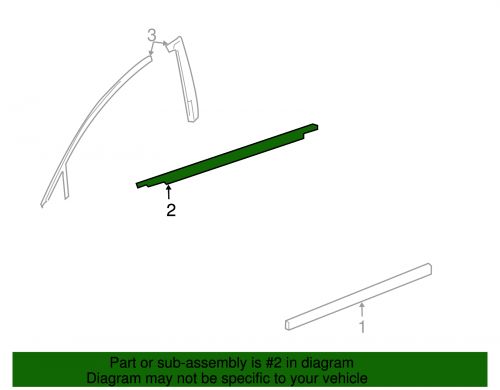 Genuine ford belt weather-strip 6g1z-5421452-aa