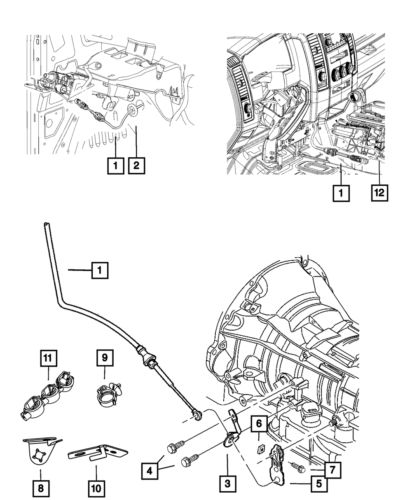 Genuine mopar gearshift control cable 52855956ag