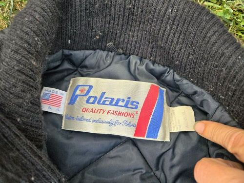 Vtg mens polaris snowmobile riding jacket bibs xl st germain wi patches