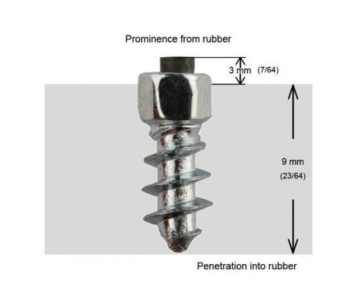 Igrip st-11 series standard screw studs 11mm 100-pack