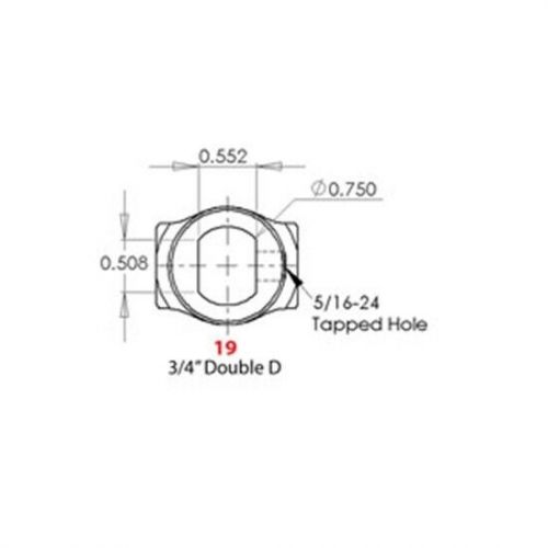 Speedway 3/4 od steel weld-on double-d steering shaft, 30 inch length