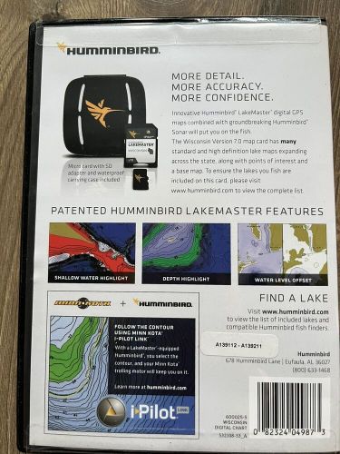 Lakemaster wisconsin version 7.0 for humminbird nib-sealed