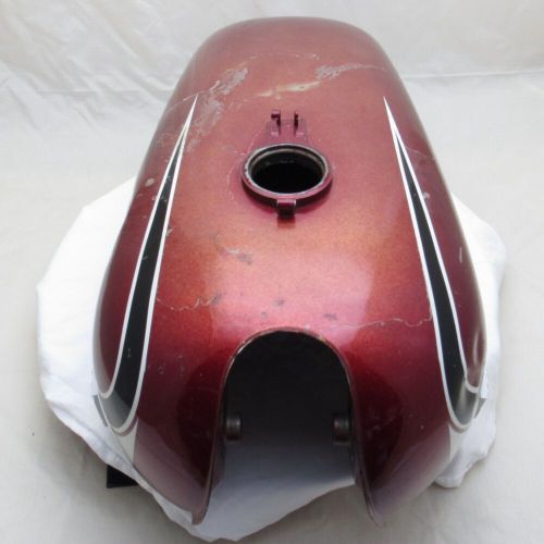 73 yamaha rd 350 oem brandy red fuel gas tank assembly 360-24110-01-01 w emblems