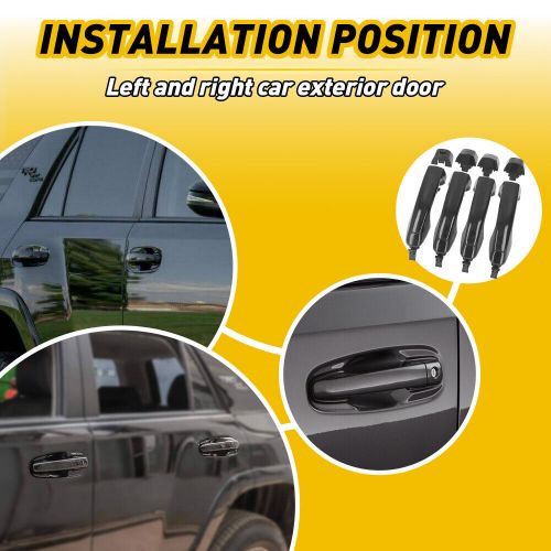 Matte black door handle for cover toyota 2010-2023 4runner no smart keyholes