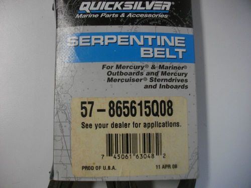 Mercury marine quicksilver mercruiser  57-865615q08 008 serpentine belt oem