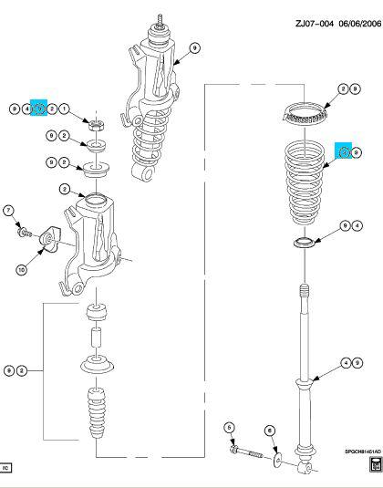 New oem factory 2005 saturn l-series rear coil spring kit 22698016