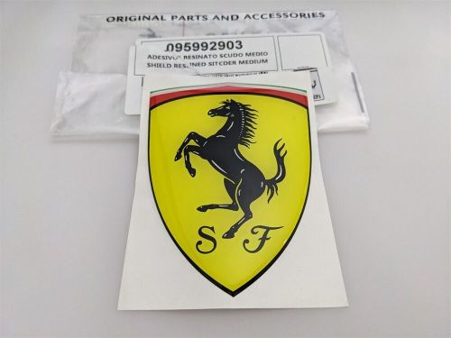 2x ferrari resin coated vinyl shield sticker decal oem 95992903