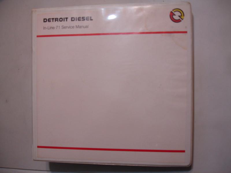 Detroit diesel in-line series 71 engine service shop repair manual 6se164 